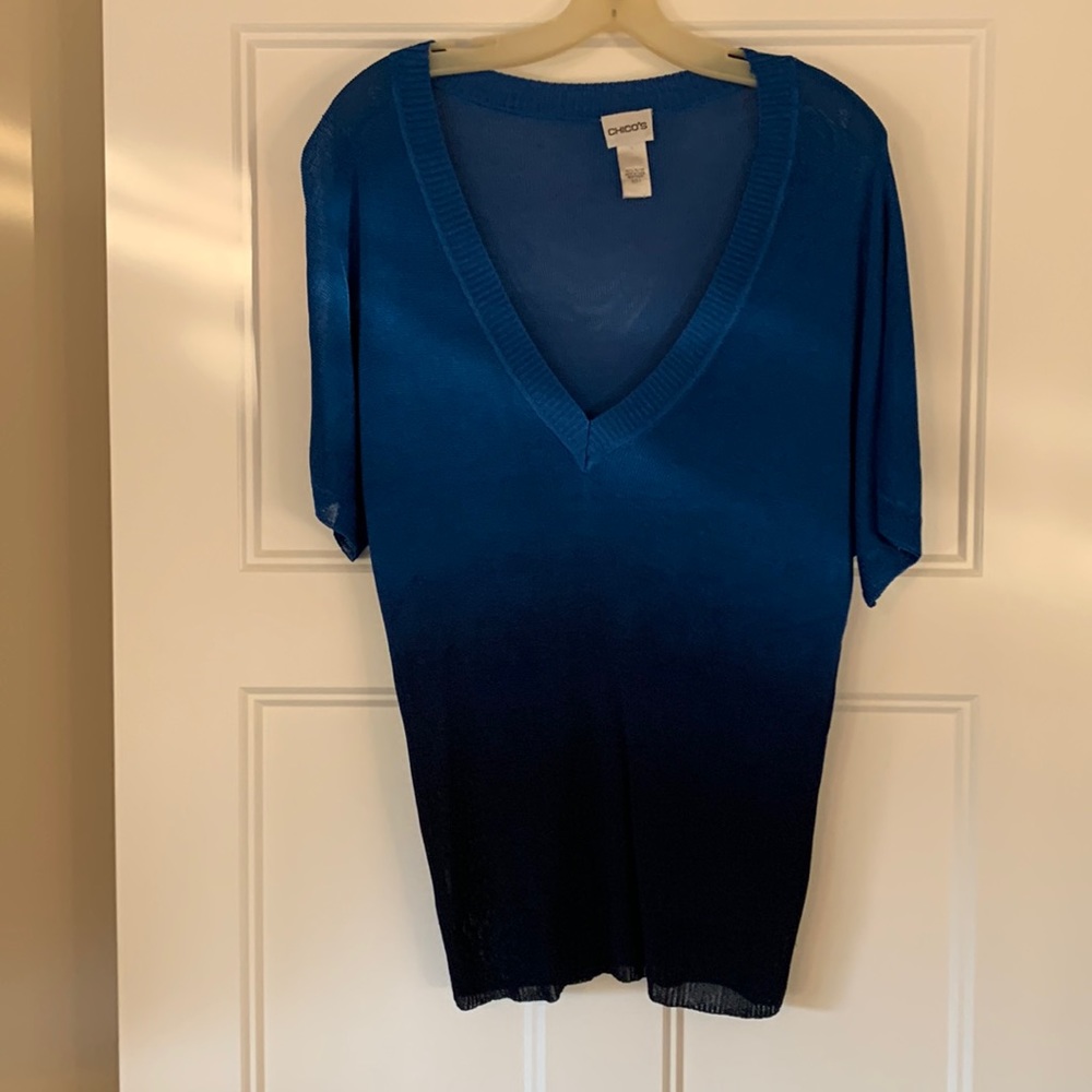 Chico’s blue sweater for layering